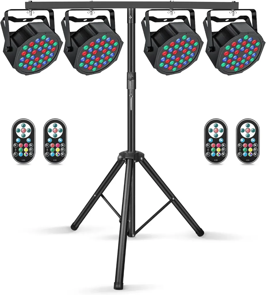 4 Holdamp 36 LED Par Scheinwerfer mit Stativ