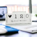 Jahres Countdown Kalender Würfel aus Holz