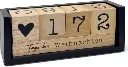 Jahres Countdown Kalender Würfel aus Holz