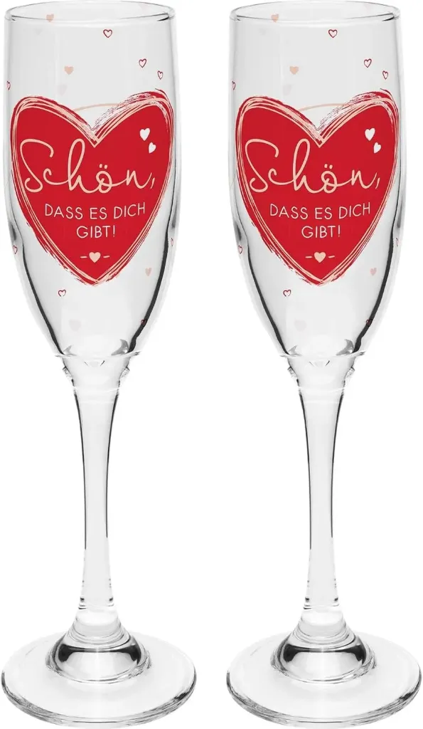 Sektglas Set mit Motiv