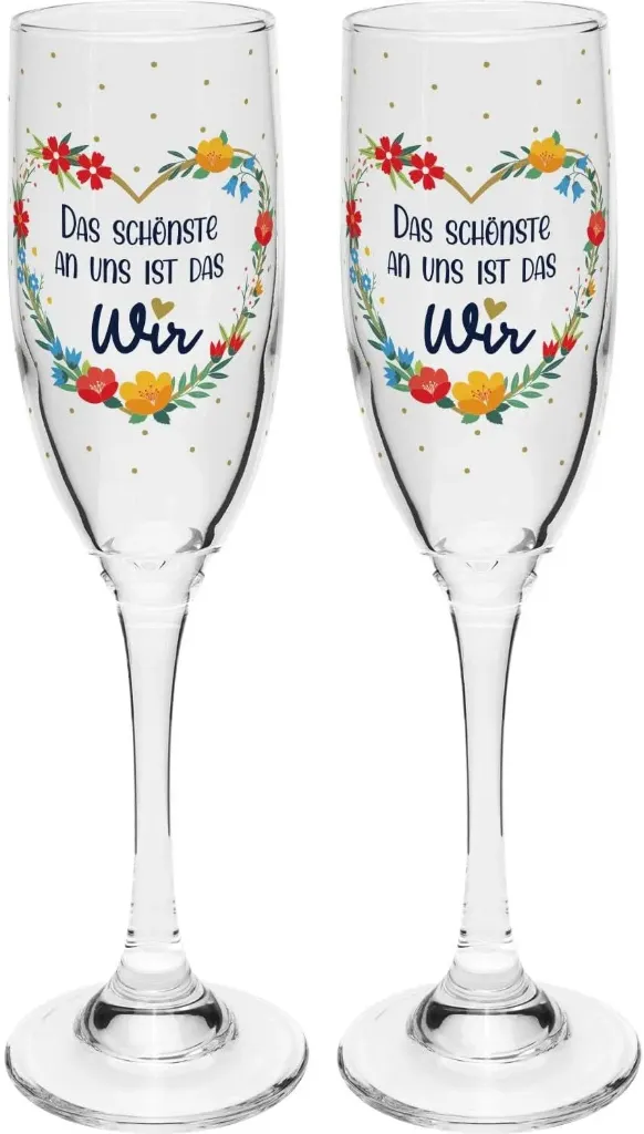 Sektglas Set mit Motiv