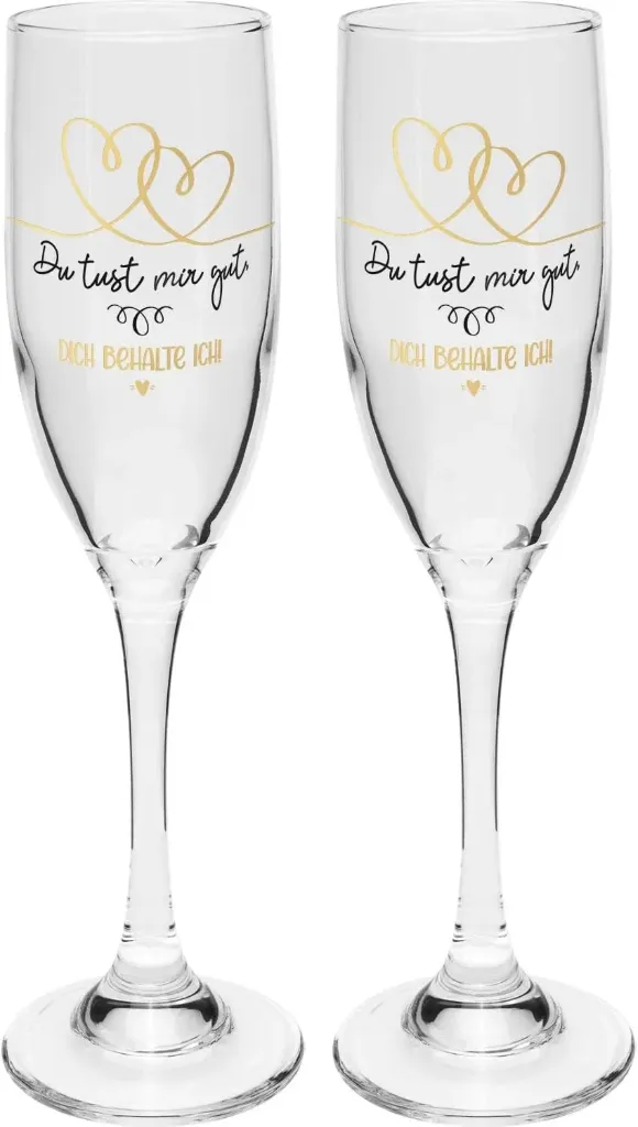 Sektglas Set mit Motiv