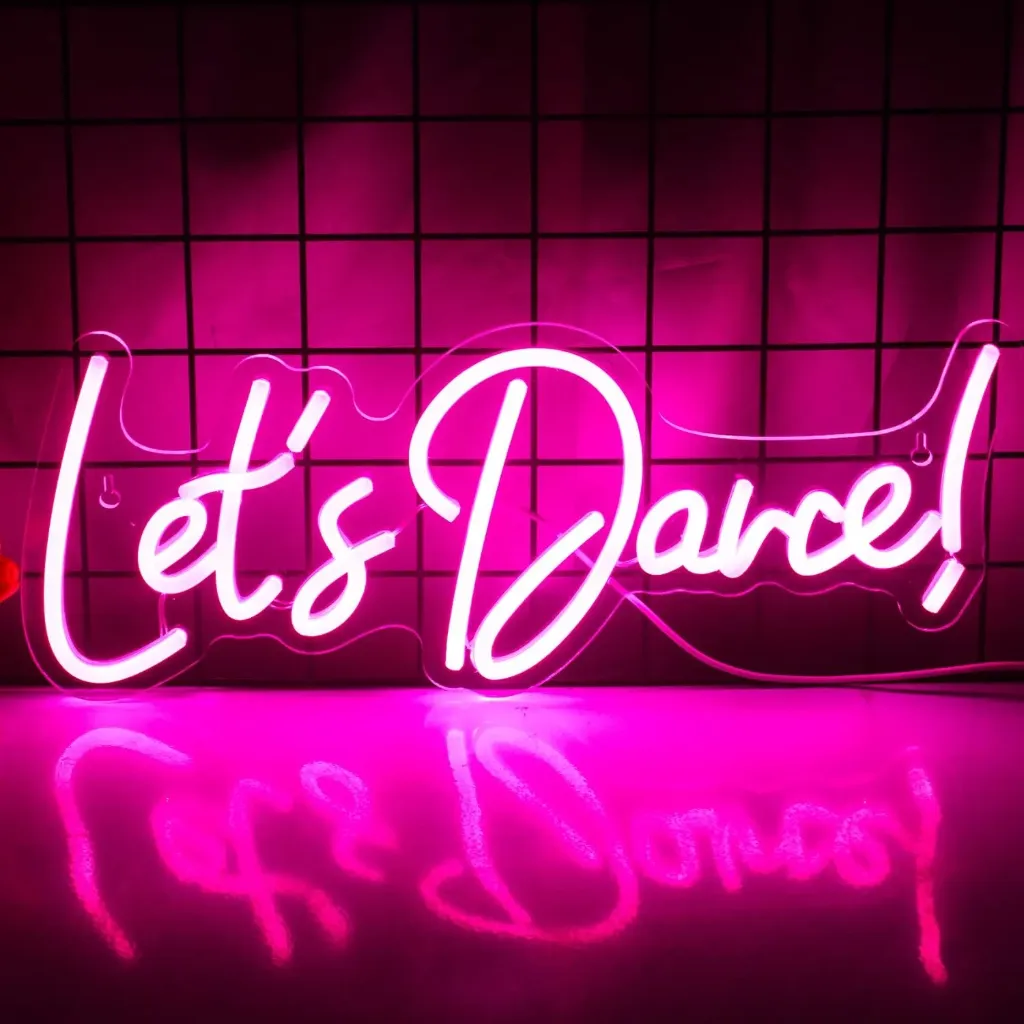 Neonlicht mit Schriftzug