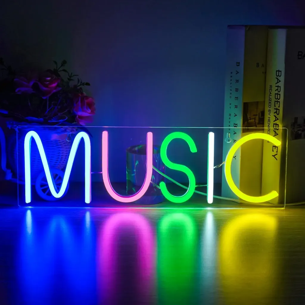 Neonlicht mit Schriftzug