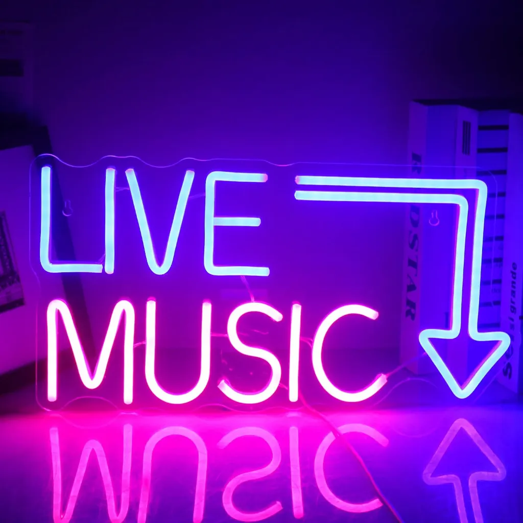 Neonlicht mit Schriftzug
