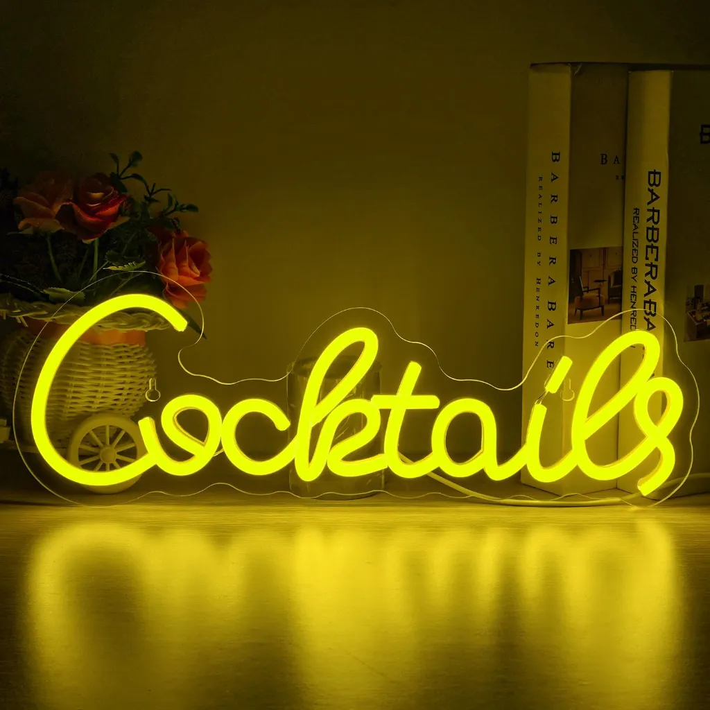 Neonlicht mit Schriftzug