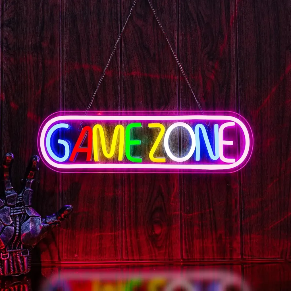 Neonlicht mit Schriftzug