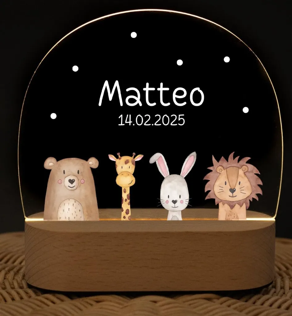 Personalisiertes Nachtlicht für Babys