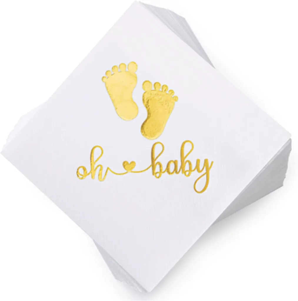 Papier Servietten - kleine Füße Design