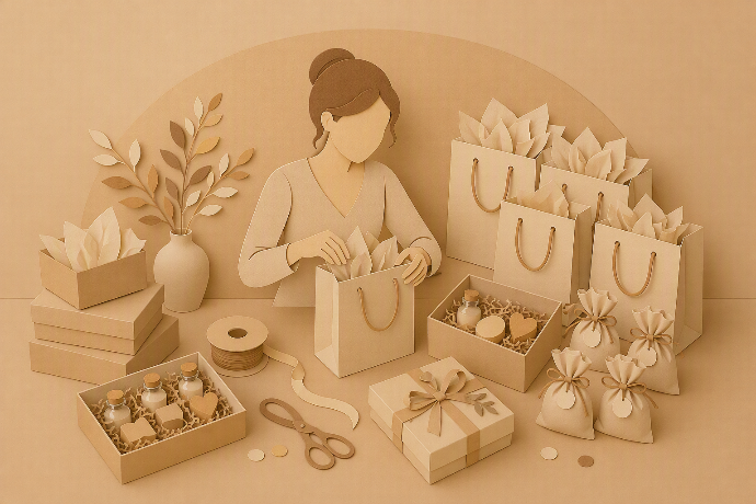 Unterstützung Eintüten / Verpacken von Gastgeschenken bei Veranstaltungen