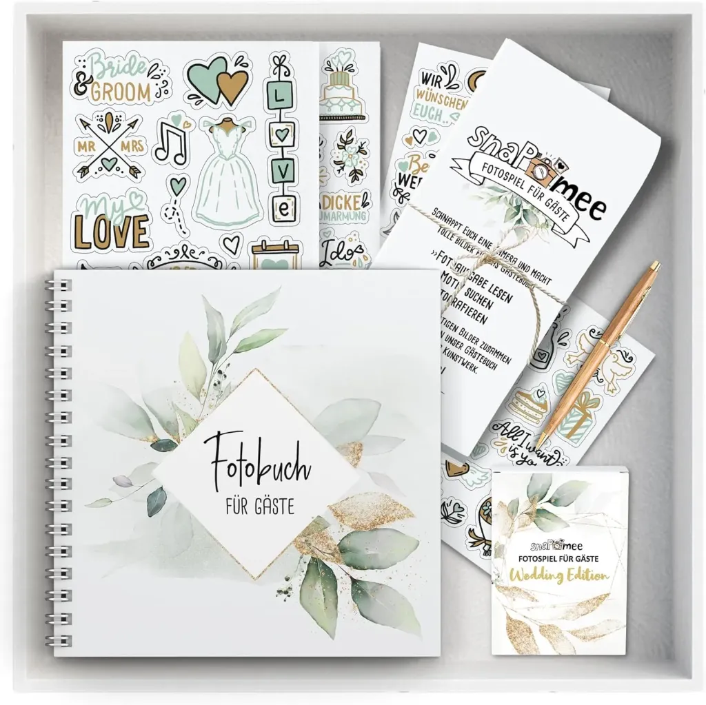 Fotospiel Hochzeit Set - Aufgaben und Fotobch
