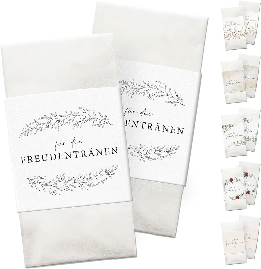 Freudentränen Taschentücher Banderole inkl. Klebepunkte