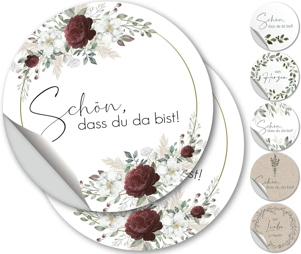 100 Aufkleber - Schön dass du da bist