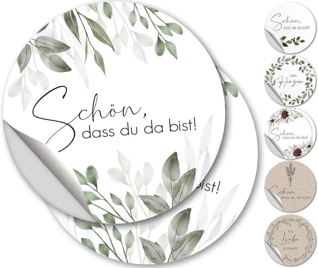 100 Aufkleber - Schön dass du da bist