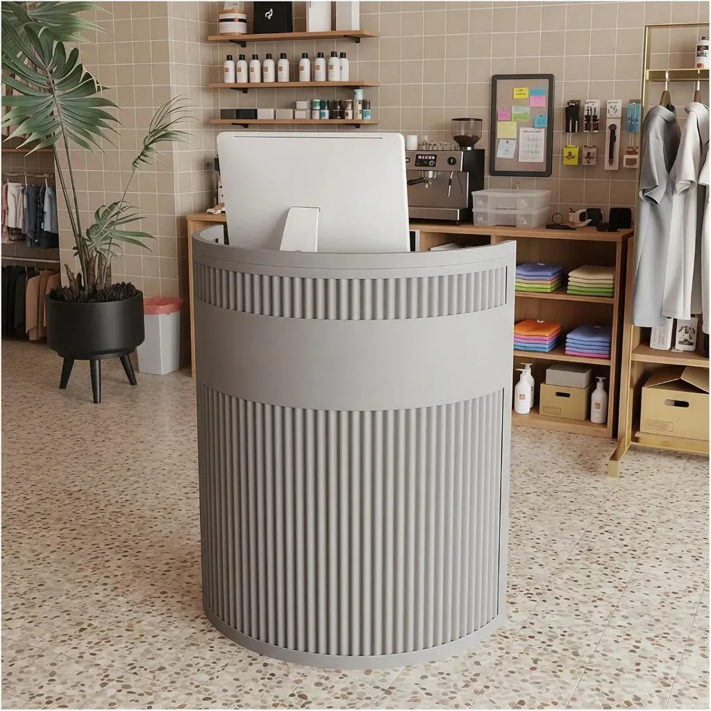 Moderner Empfangstresen grau