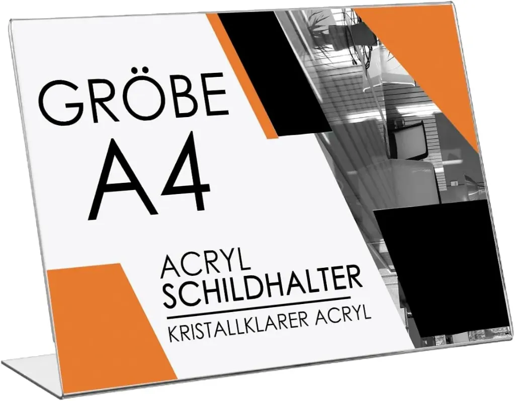 Acryl Aufsteller A4 quer