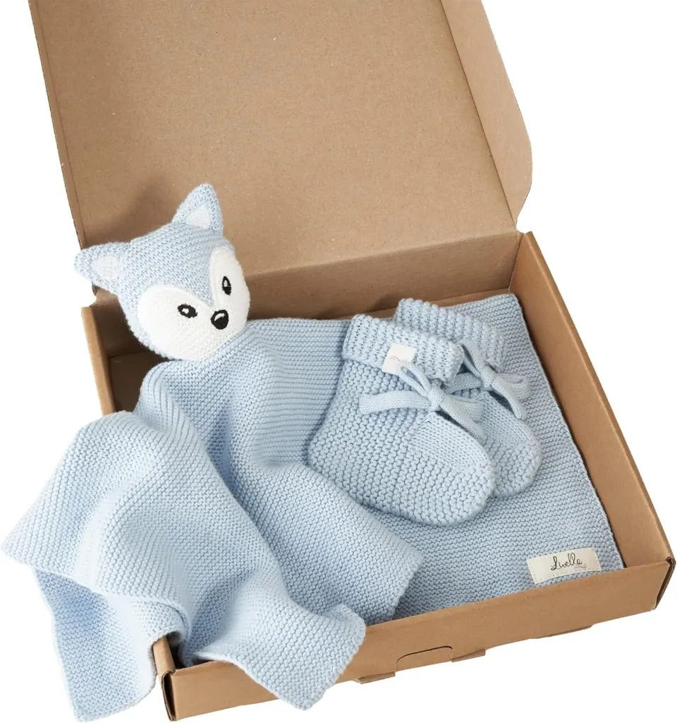 Livella Kuscheltuch mit Söckchen - Reine Bio-Baumwolle