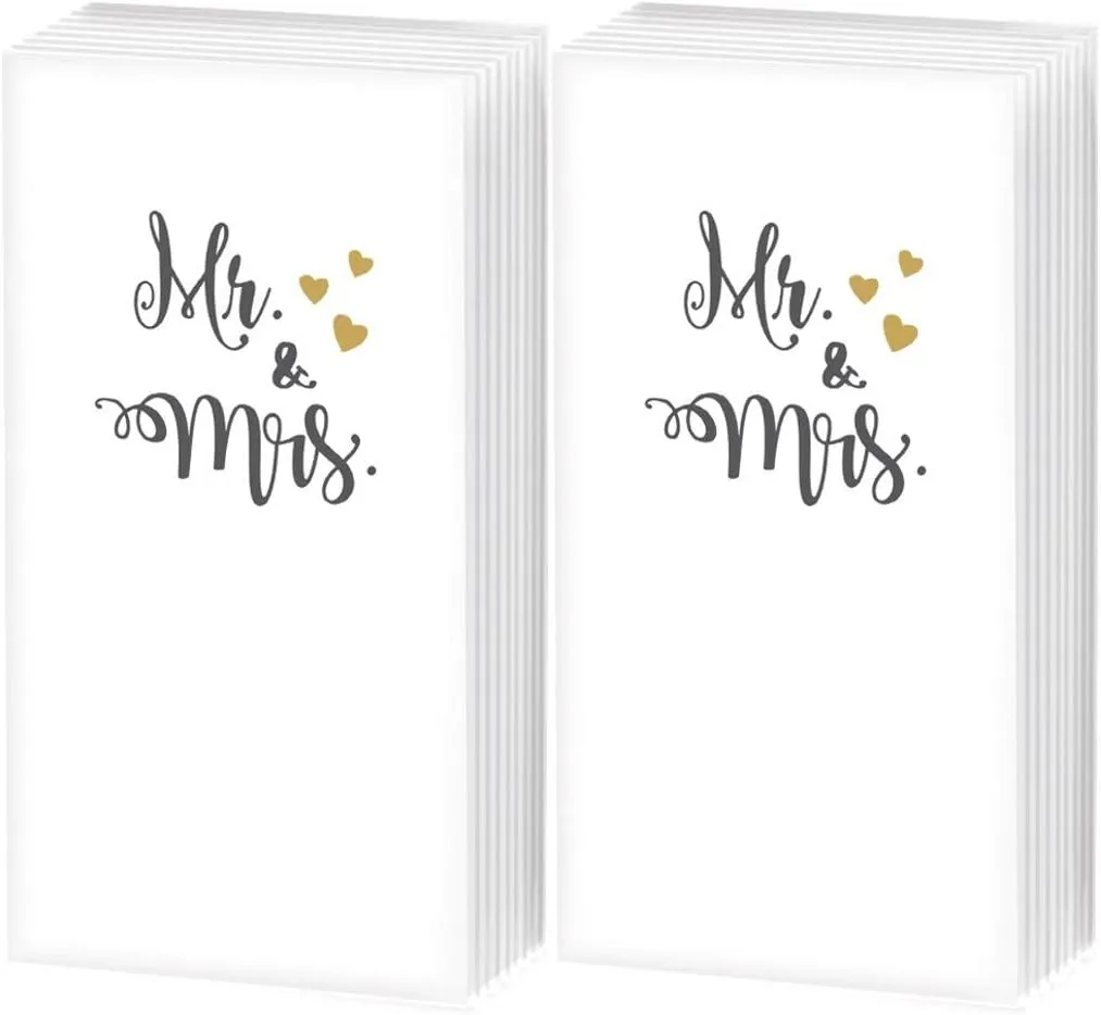 20 Taschentücher Mr. & Mrs.