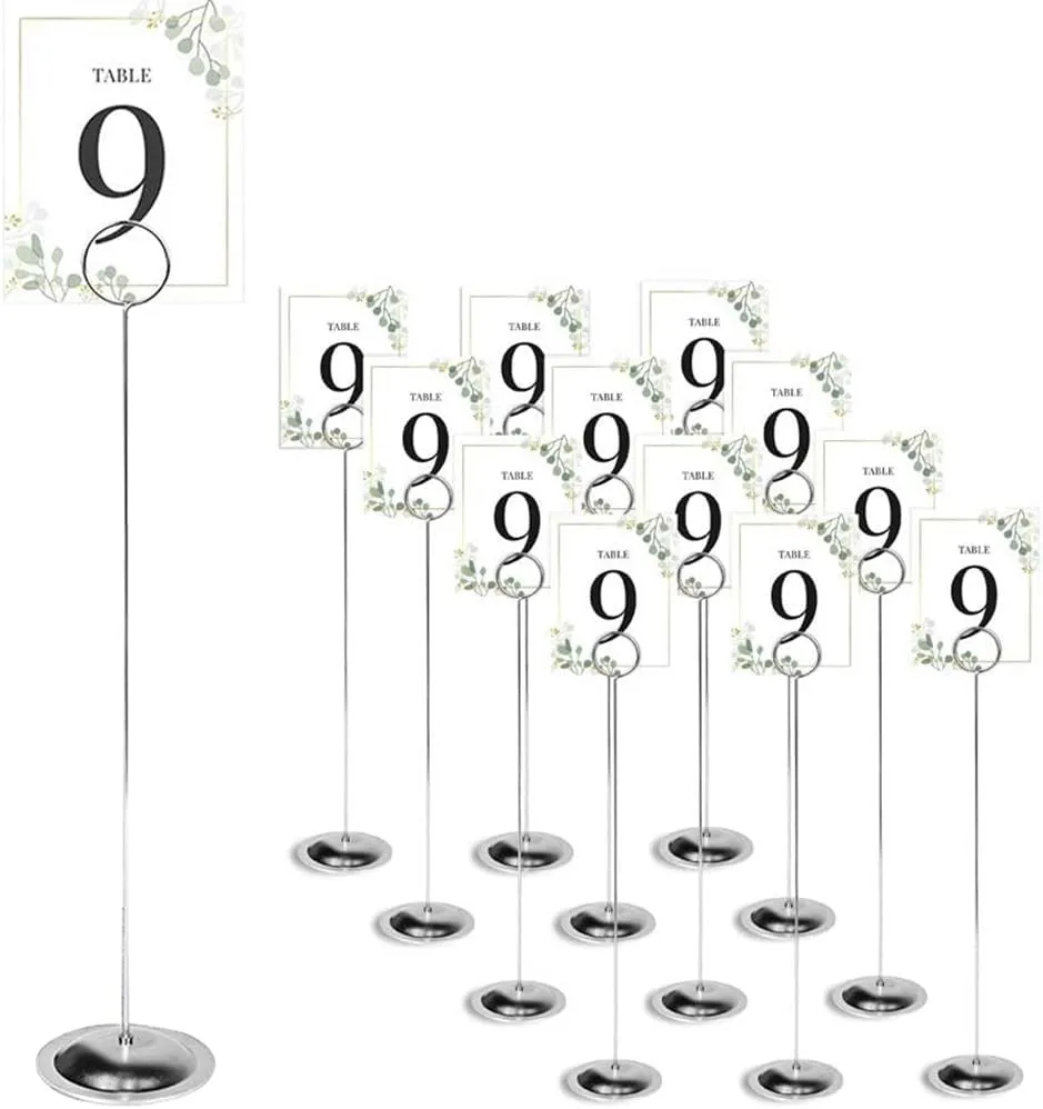 12 Tischnummern Silber