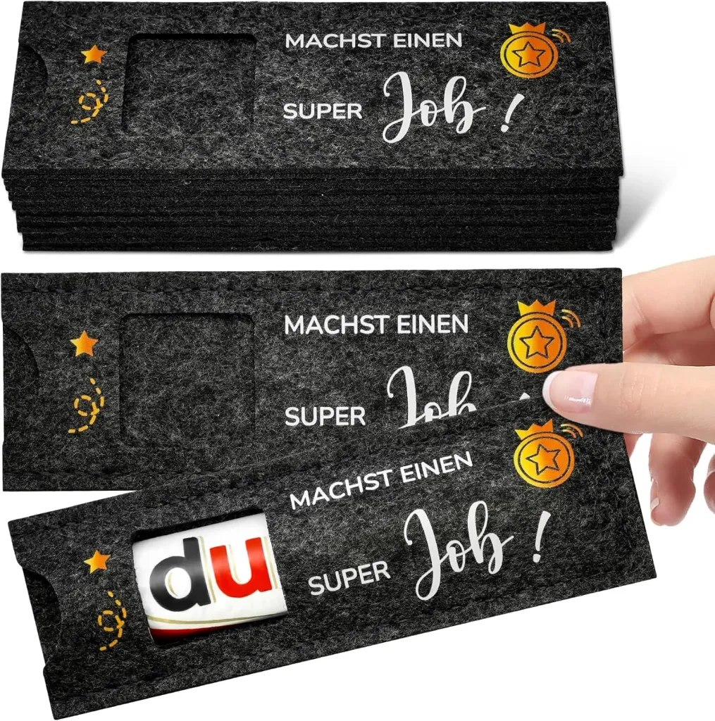 10 Filzhüllen für Schokoriegel