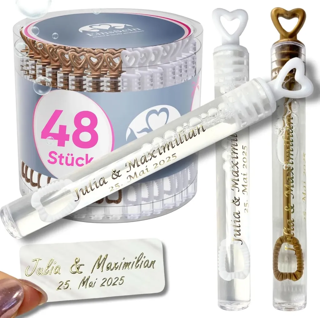 48 personalisierte Seifenblasen