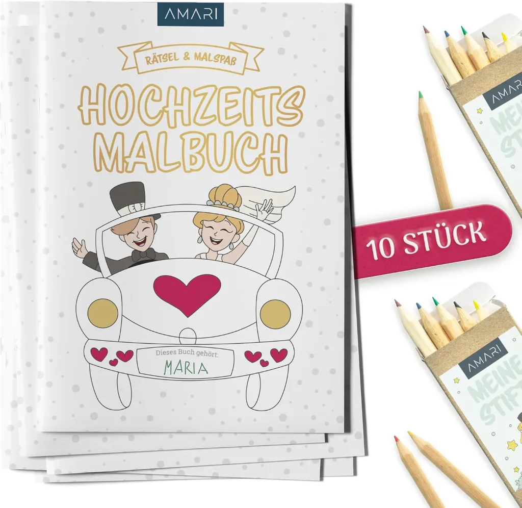 10 Hochzeitsmalbücher