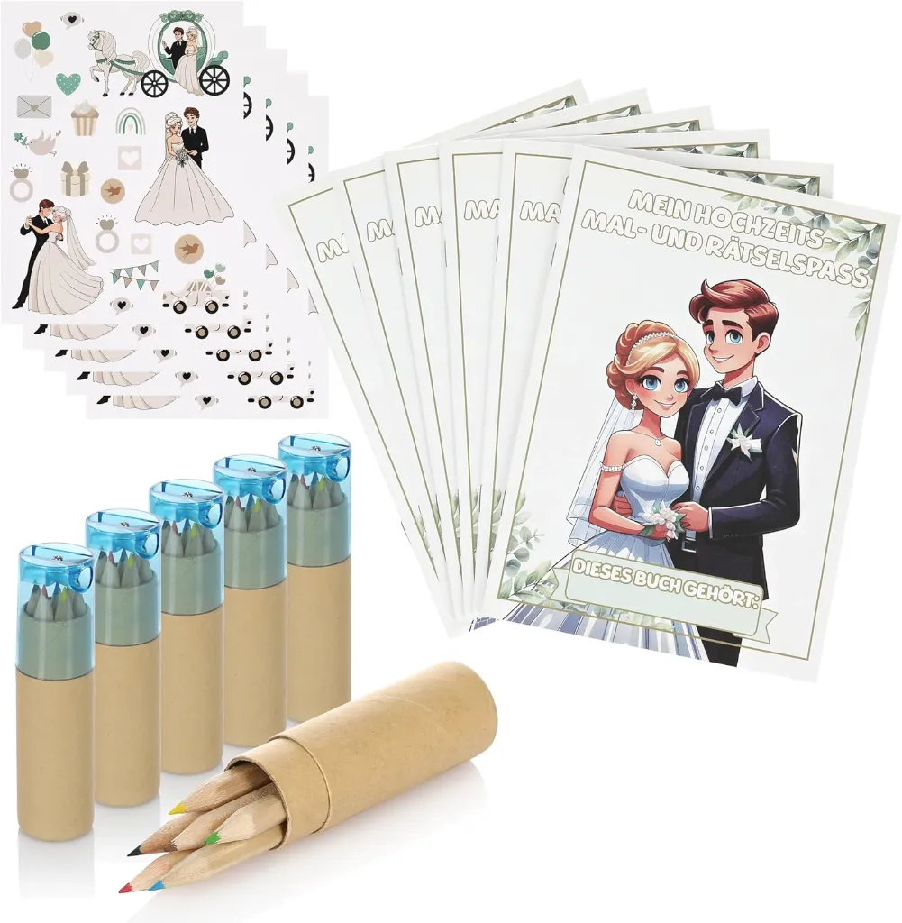 6x Hochzeitsmalbuch