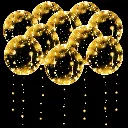 Leuchtende Luftballons