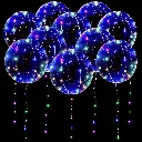Leuchtende Luftballons