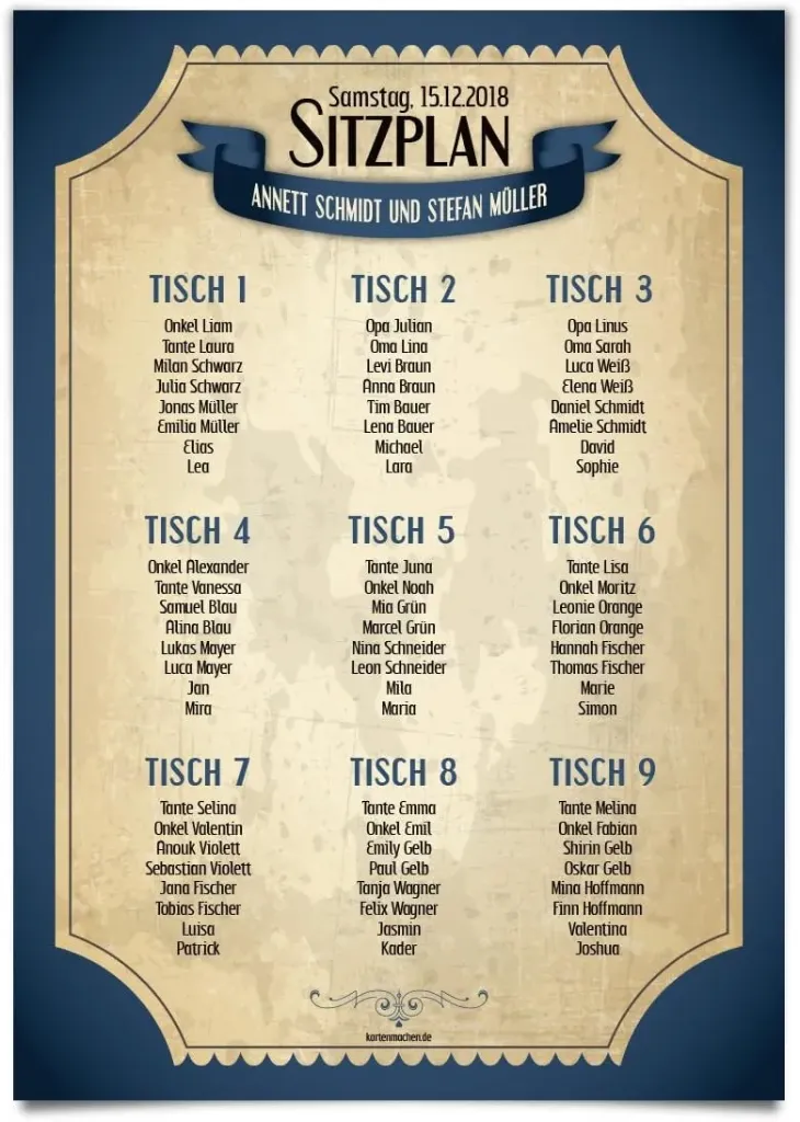 Sitzplan