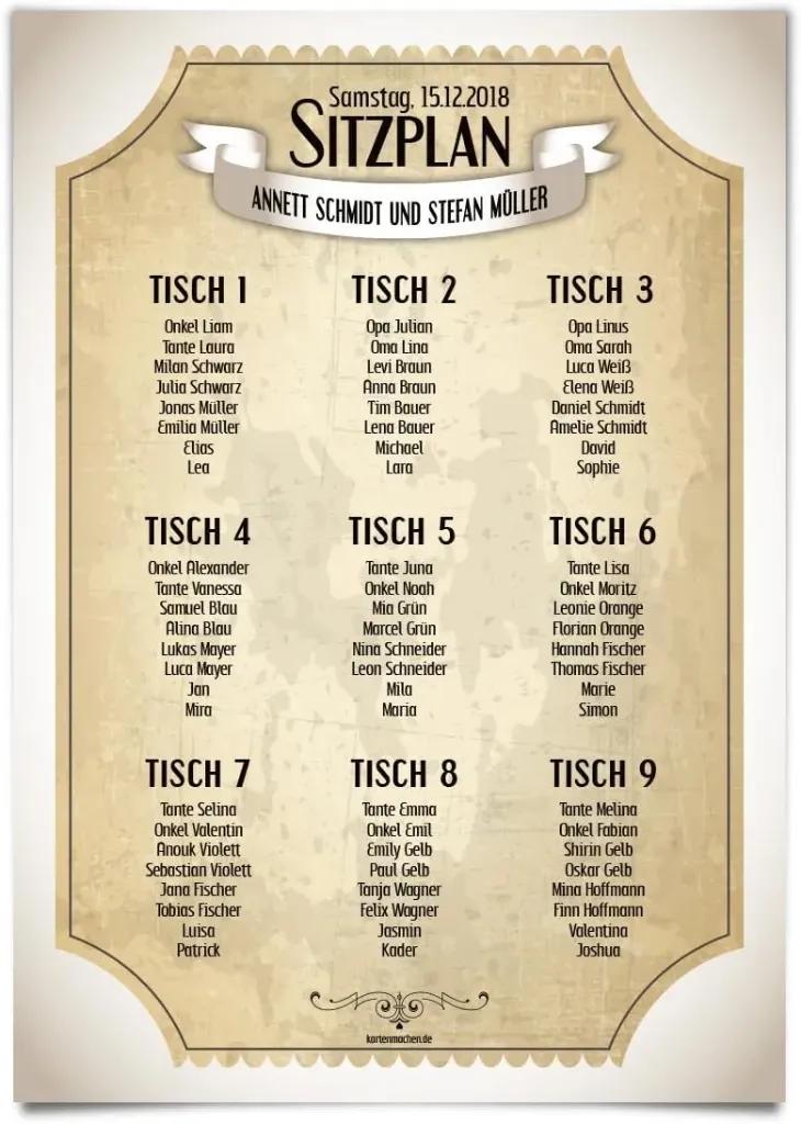 Sitzplan