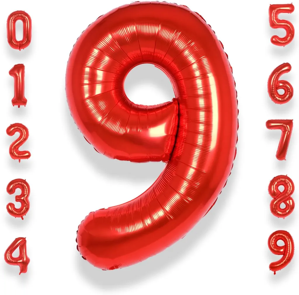 Zahlenluftballon 9