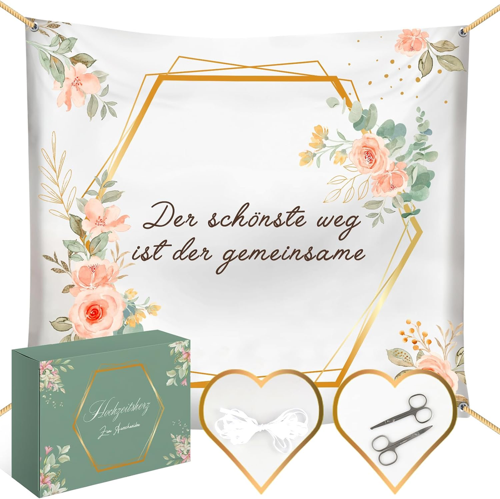 Hochzeitsherz zum Ausschneiden