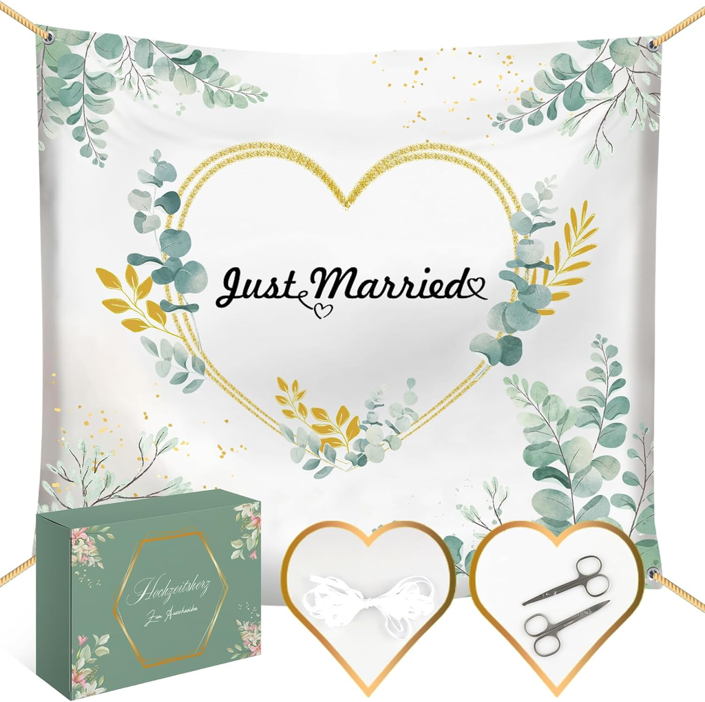 Hochzeitsherz zum Ausschneiden