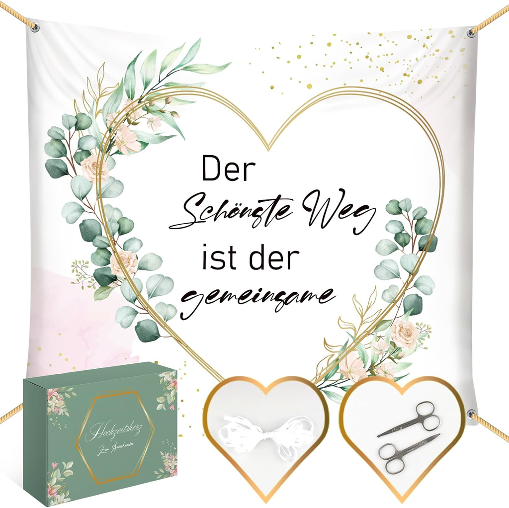 Hochzeitsherz zum Ausschneiden