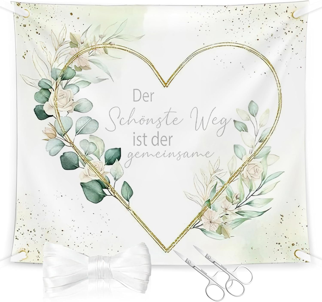 Hochzeitsherz zum Ausschneiden
